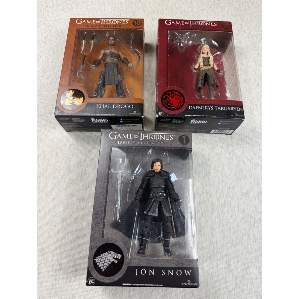 Funko Game of Thrones Legacy Collection Jon Snow Daenerys Khal Drogo Figure Lot